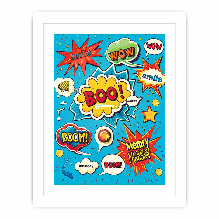 Boom Graphics Pop Art framed Print