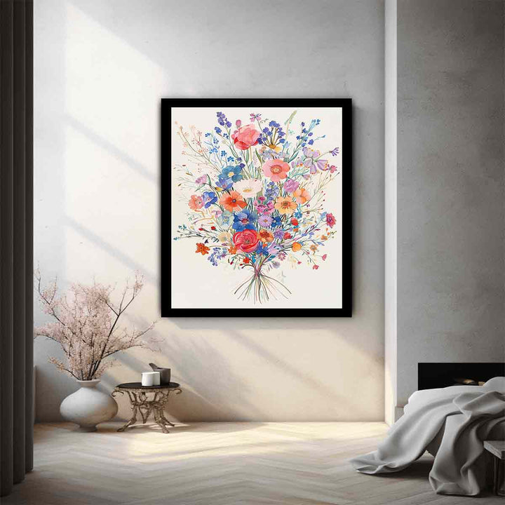 Watercolor Flower Bouquet Art Print