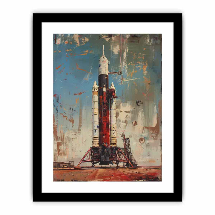 Vinatge Apollo Spaecraft  framed Print