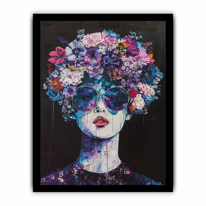 Floral Head framed Print