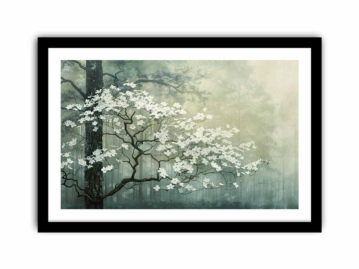 White Dogwood Tree framed Print