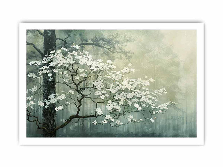 White Dogwood Tree framed Print