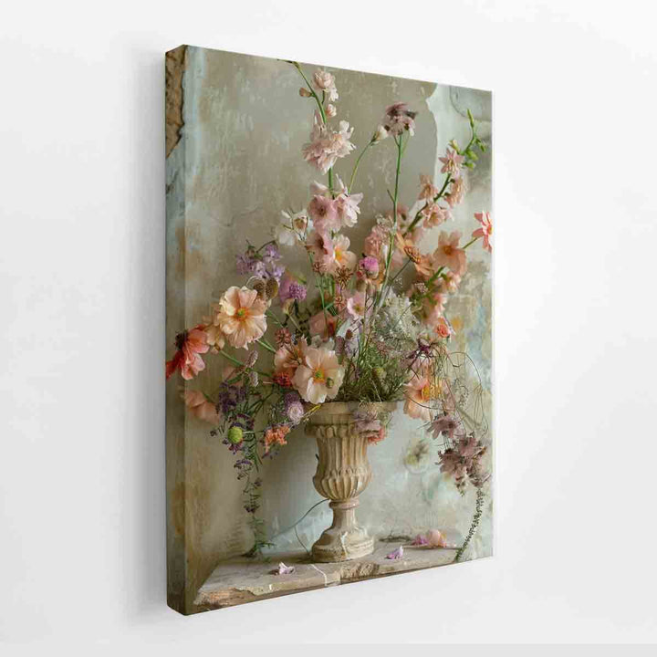 Vinatge Flower Vase canvas Print