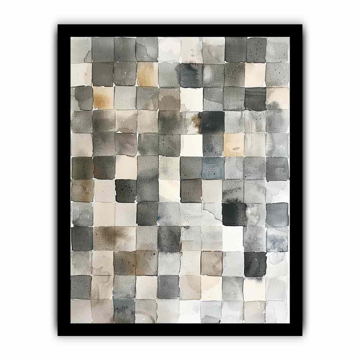 Watercolor Squares  framed Print