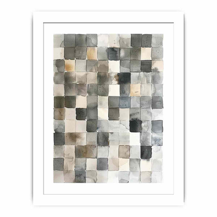 Watercolor Squares  framed Print