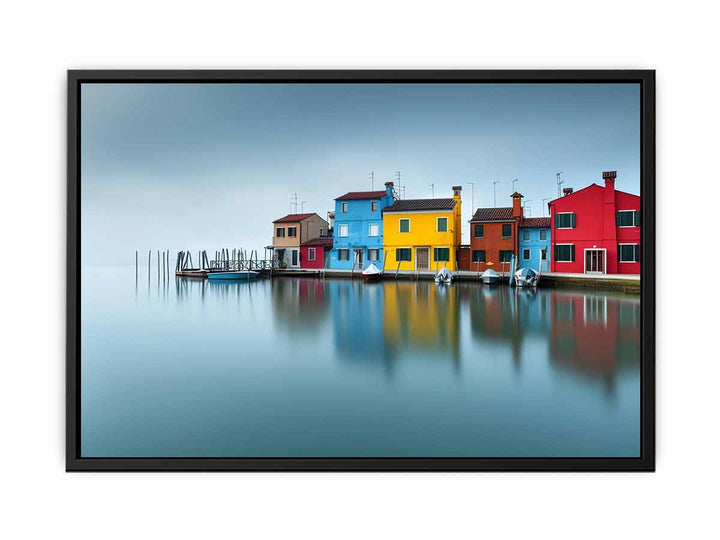 Waterfront  Houses Venice canvas Print