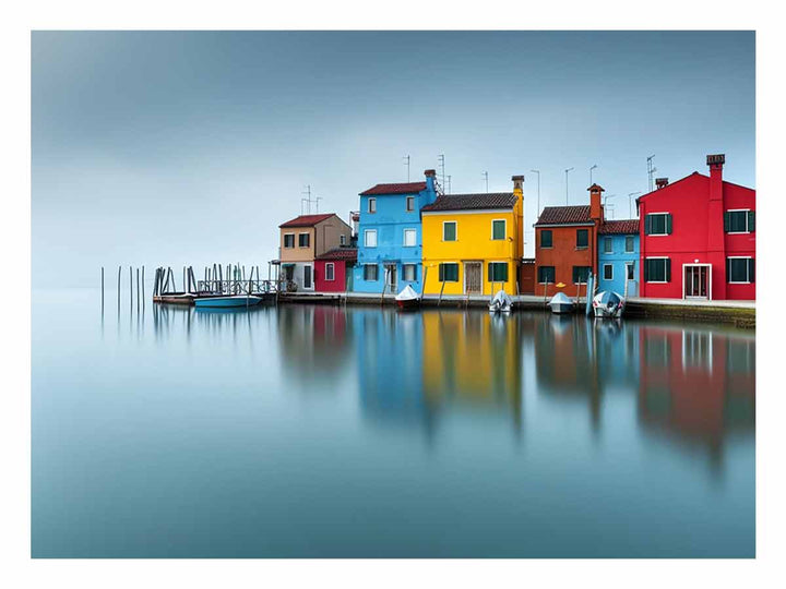 Waterfront  Houses Venice Art Print