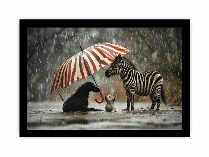 Animal Love framed Print