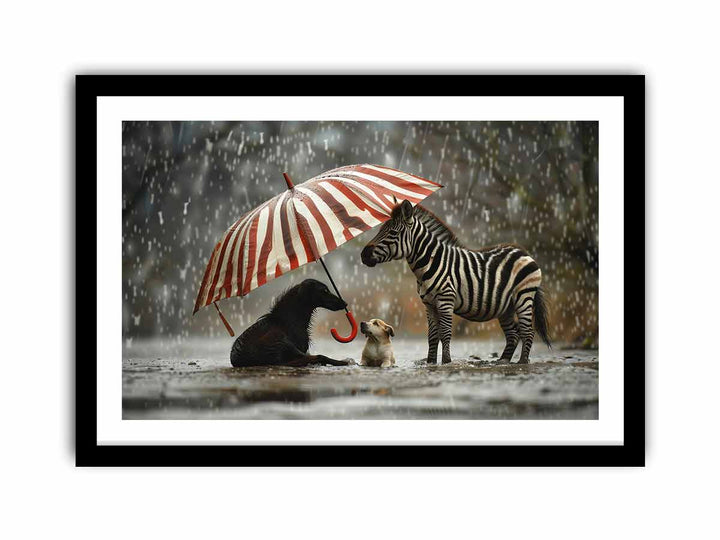 Animal Love framed Print