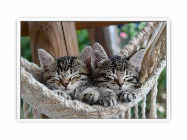 Cute Tabby Kittens Painting