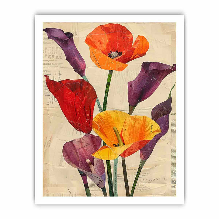 Red And Orange Poppies framed Print