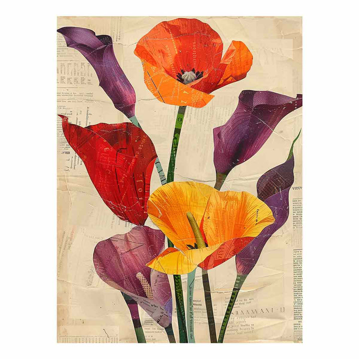 Red And Orange Poppies Art Print