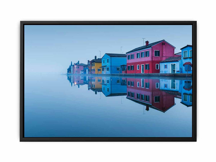 Waterfront Burano Venetian Lagoon Venice canvas Print