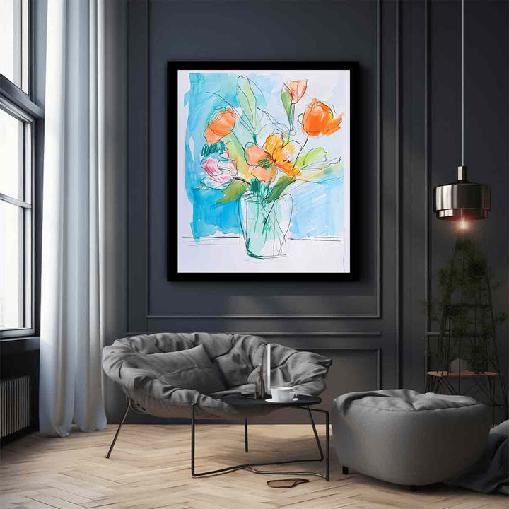 Flowers Sketch Art Print