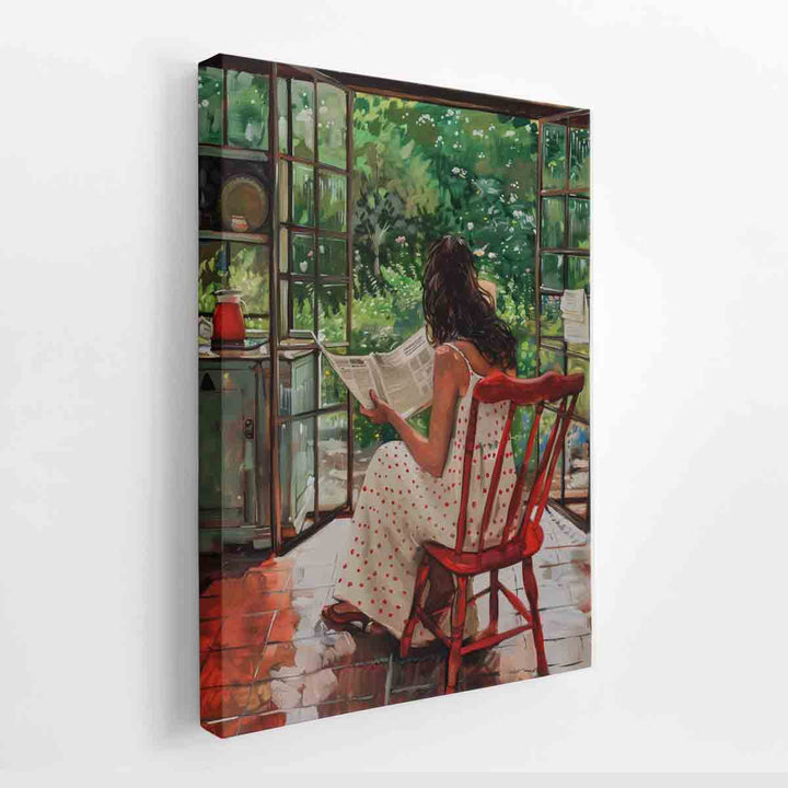 Morning Reading canvas Print