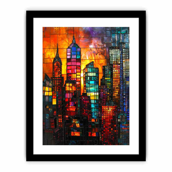 Skyine framed Print