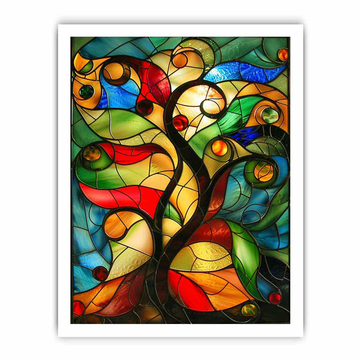 Tree Glass Art framed Print