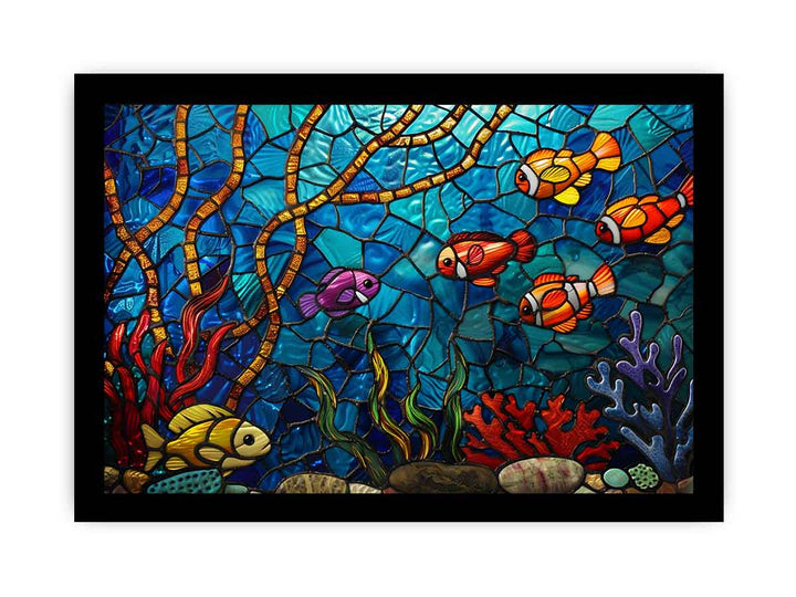 Fish in Ocean framed Print