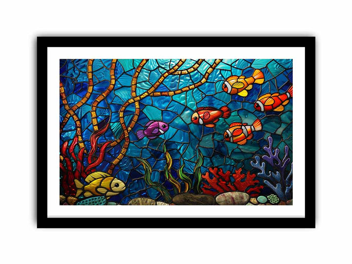 Fish in Ocean framed Print