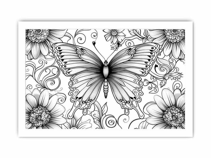 Color Me Butterfly  framed Print