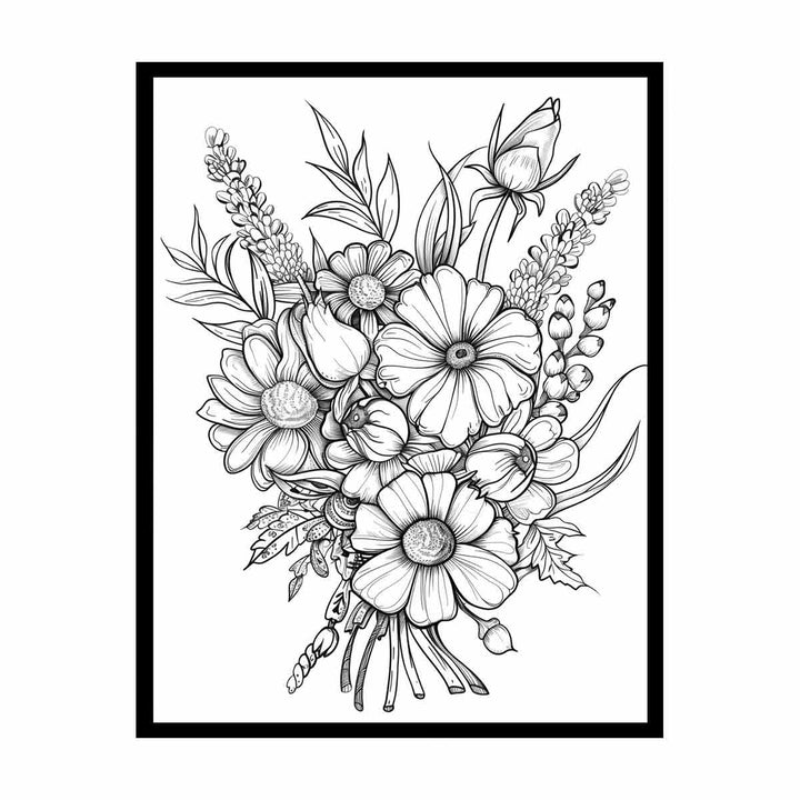 Color Me Flowers canvas Print