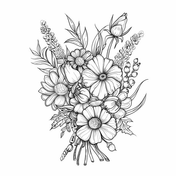 Color Me Flowers Art Print