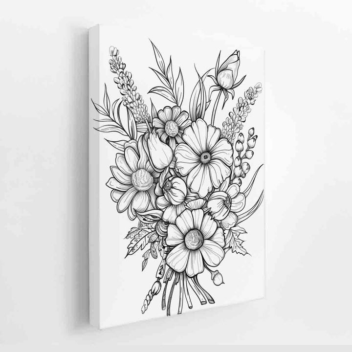 Color Me Flowers canvas Print