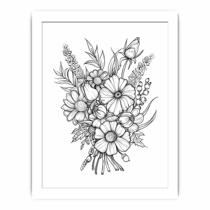 Color Me Flowers framed Print