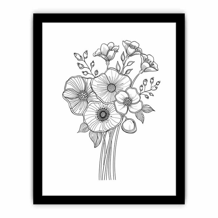 Color Me Floral  Art framed Print