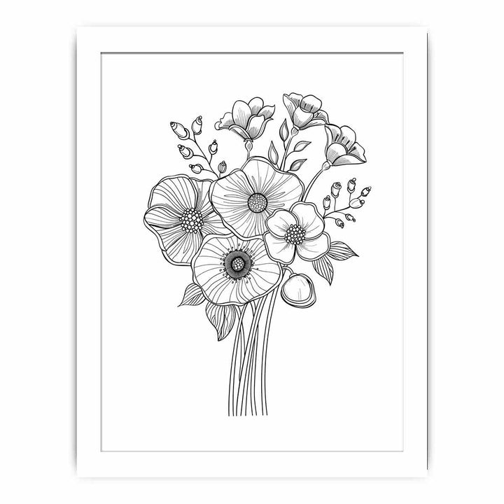 Color Me Floral  Art framed Print