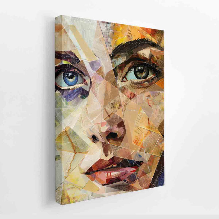 Portrait Patchwork canvas Print