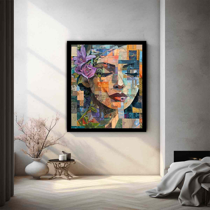 Face Patchwork Art Print