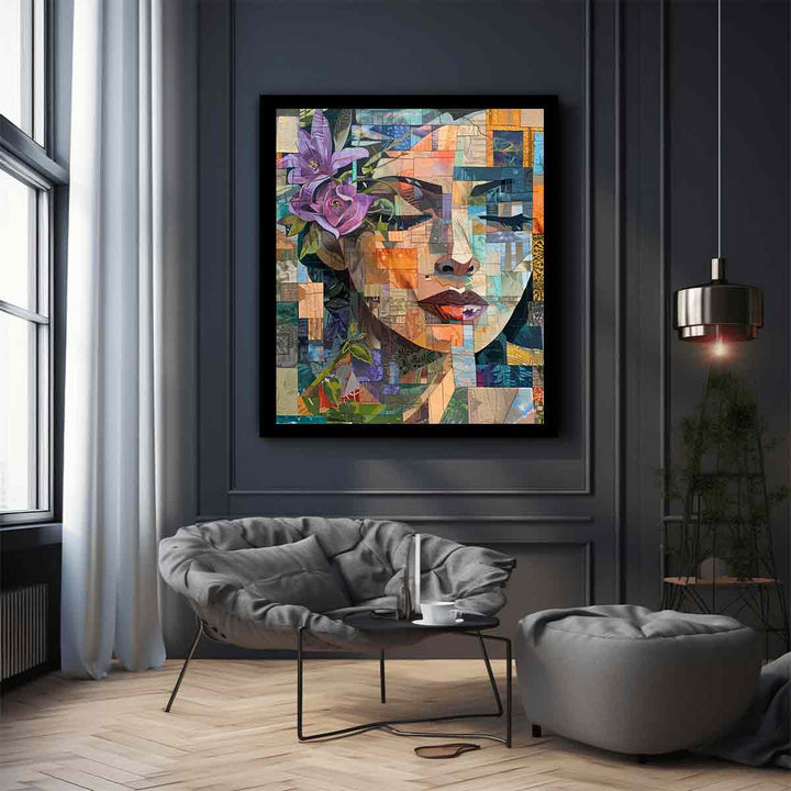 Face Patchwork Art Print