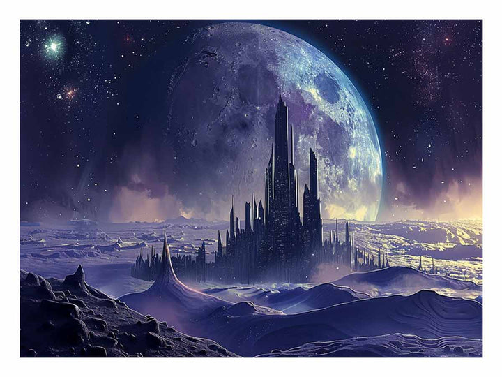 Moon City Art Print