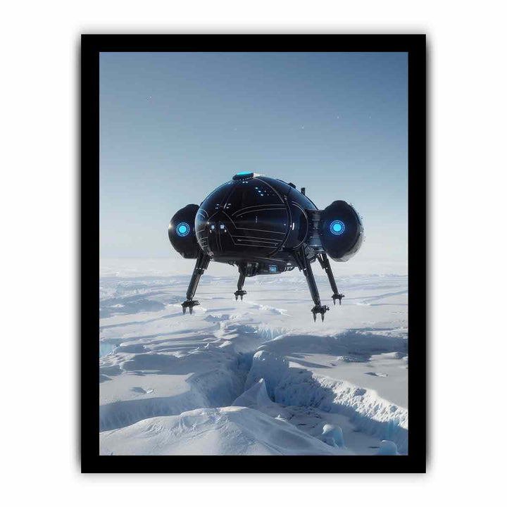 Space Ship framed Print