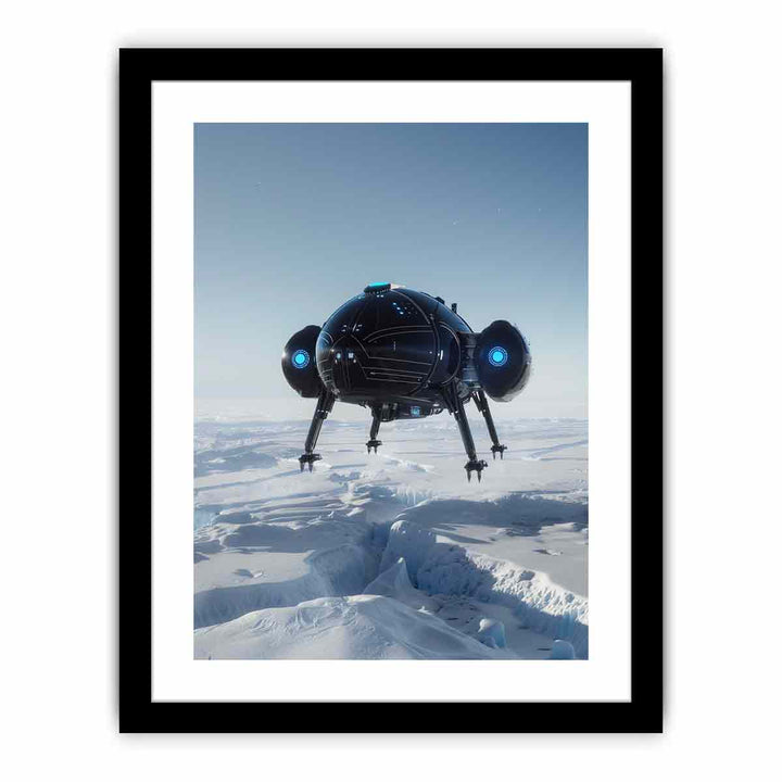 Space Ship framed Print