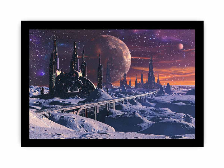 Space City framed Print