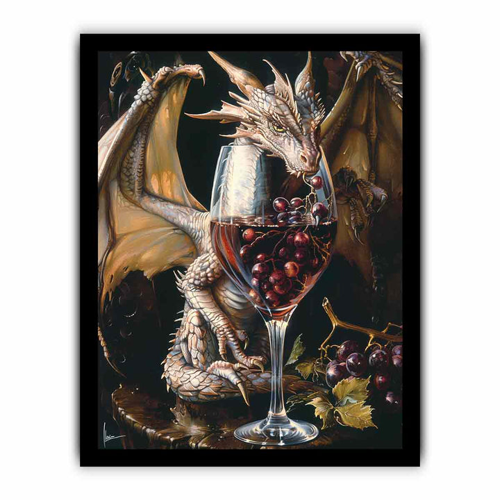 Dragon Wine framed Print