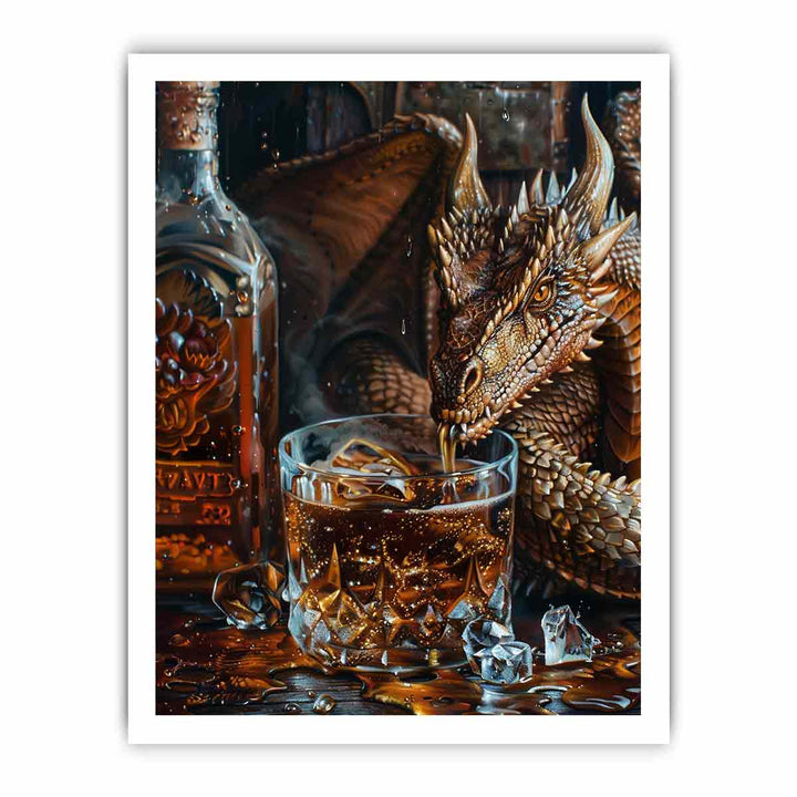 Dragon Whiskey framed Print