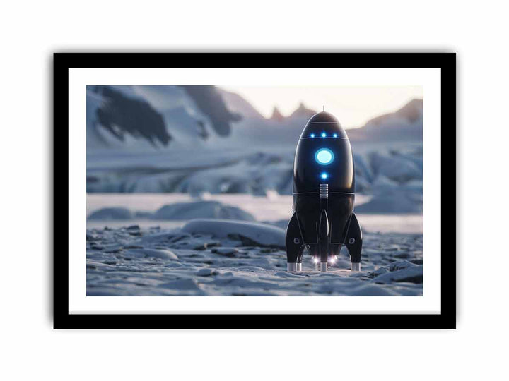 Future Landing framed Print