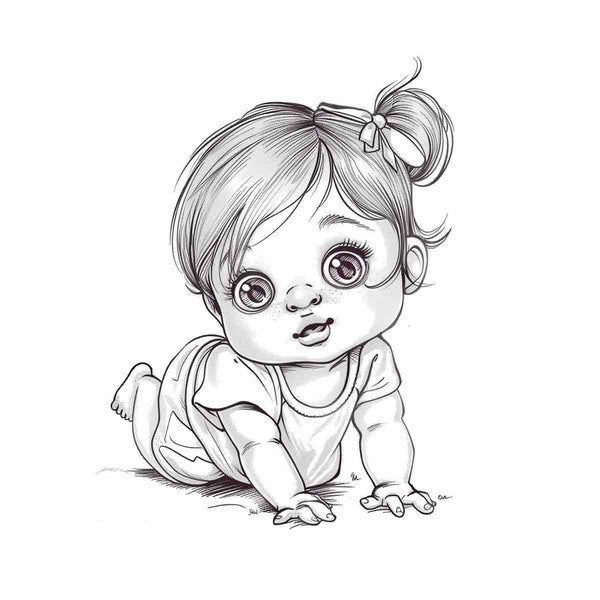 Baby Drawing  Art Print