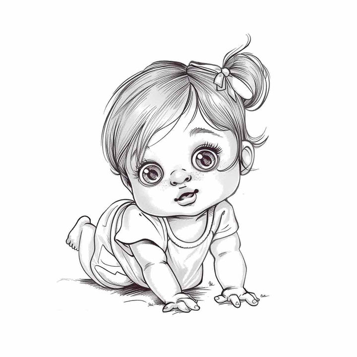 Baby Drawing  Art Print