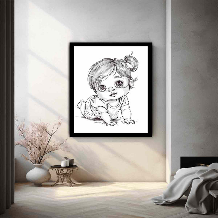 Baby Drawing  Art Print