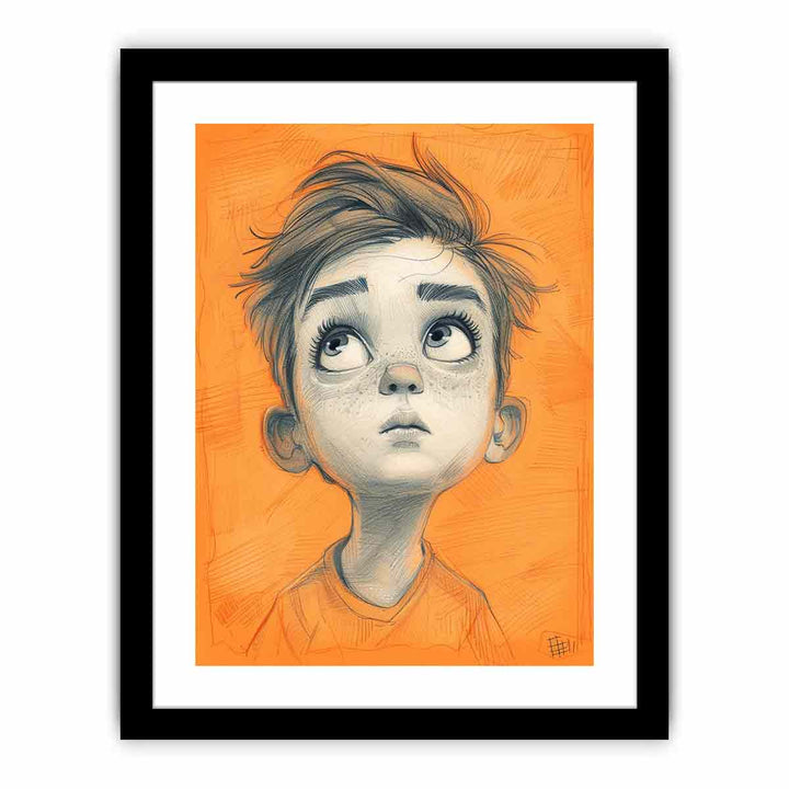 Baby Cartoon Art framed Print