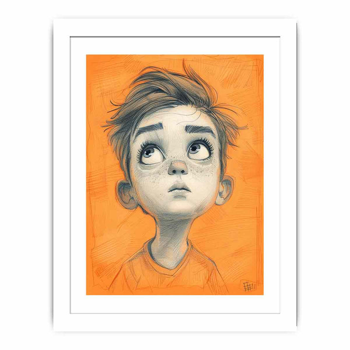 Baby Cartoon Art framed Print