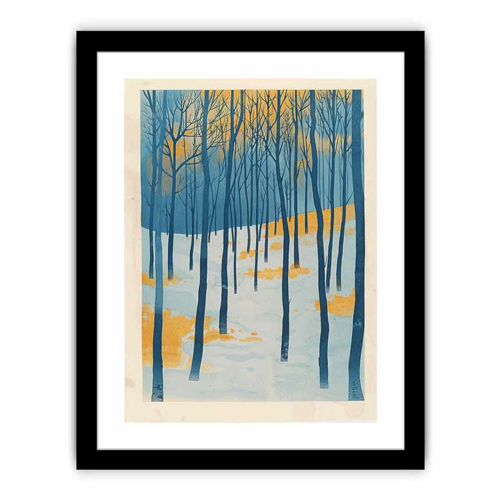 Tree In winter framed Print