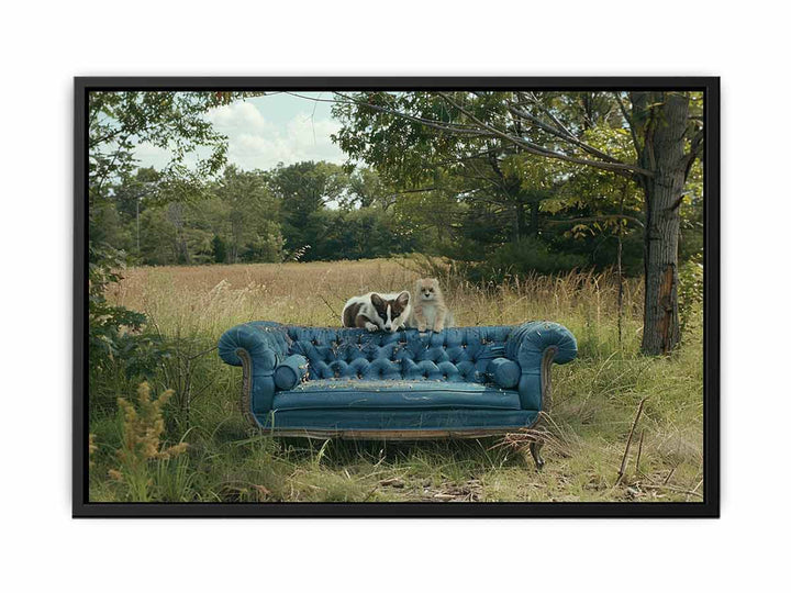 Blue Couch  canvas Print