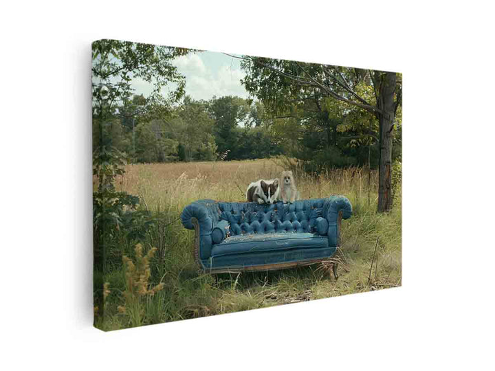 Blue Couch  canvas Print