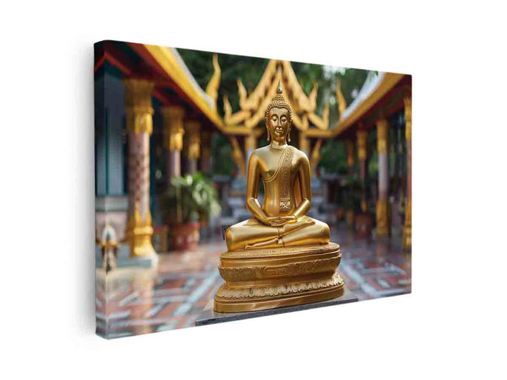 Golden Buddha canvas Print