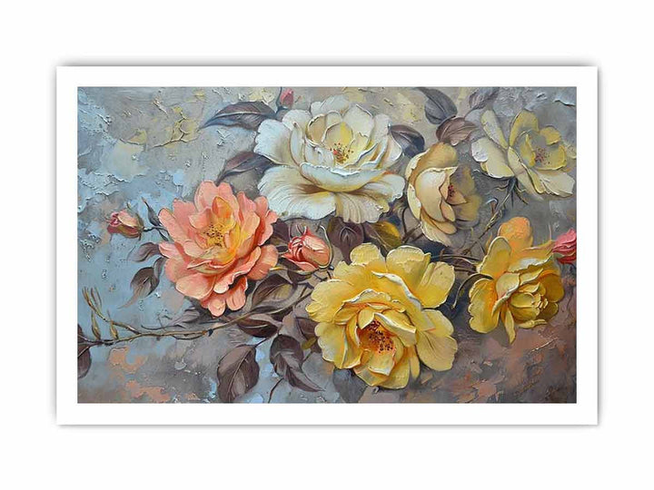 Vintage Flowers framed Print